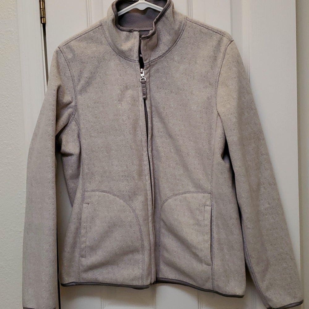 Grey zip up sweater medium